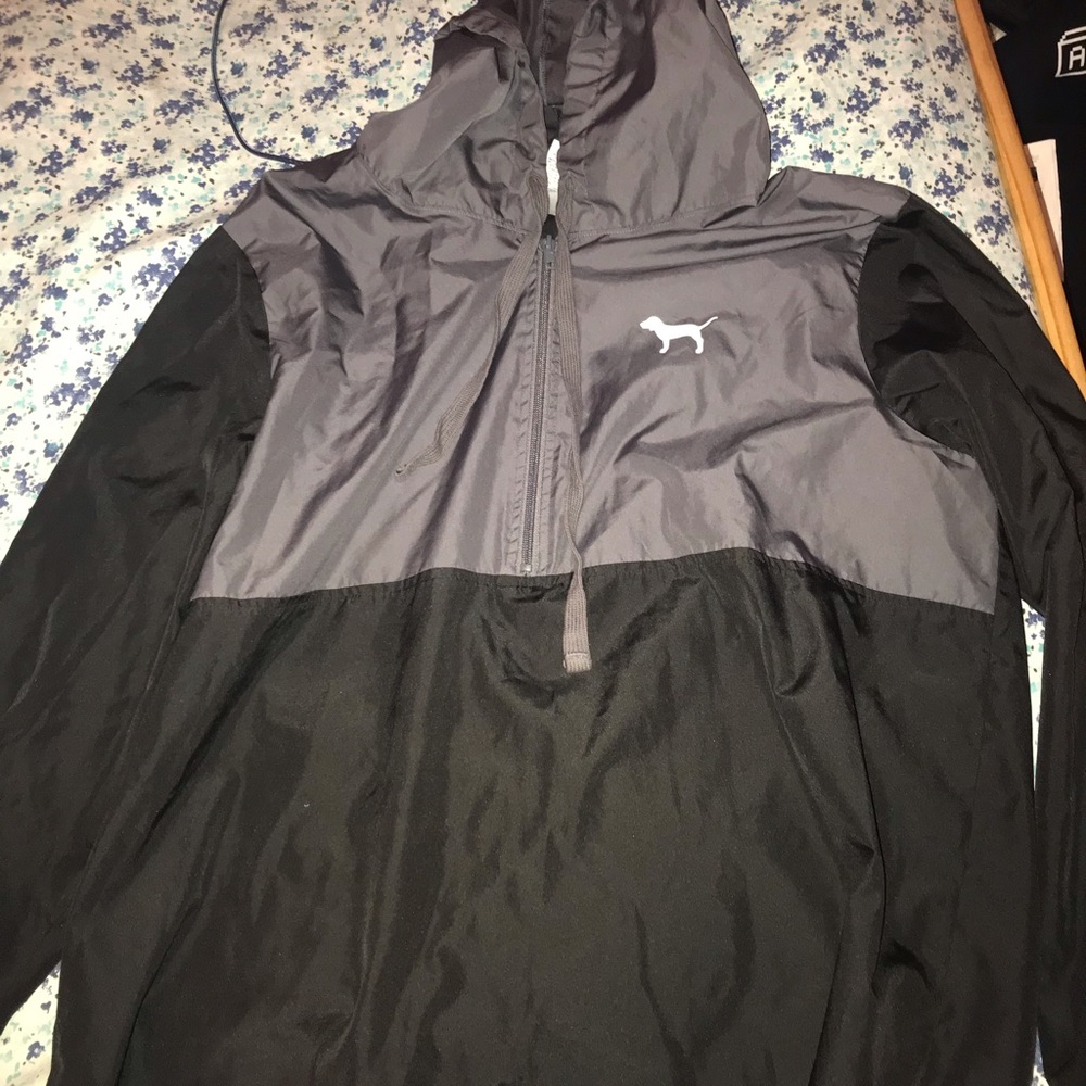 GREY & BLACK PARKA PINK VS